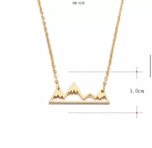 Minimalist Mountain Necklace Stainless Steel