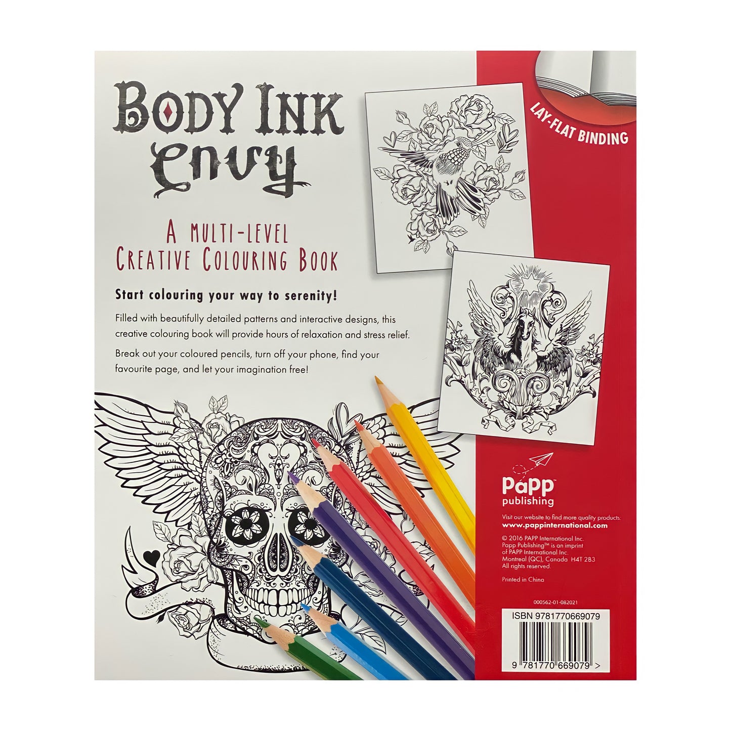 Body Ink Envy Creative Colouring book Adult