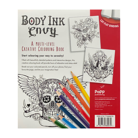 Body Ink Envy Creative Colouring book Adult