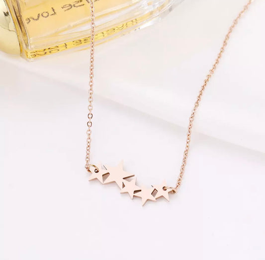 Starlight Stainless Steel Gold Necklace