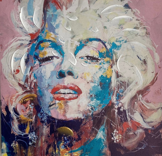 Marilyn Monroe on Canvas Raised Print