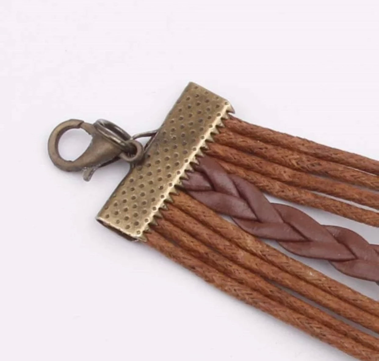 Bronze Tree of Life Leather Cord Bracelet
