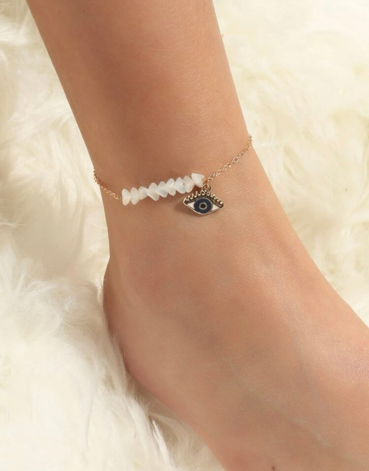 I See You Charm Crystal Anklet