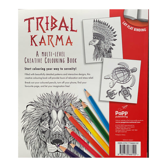 Tribal Karma Creative Colouring Book Adult