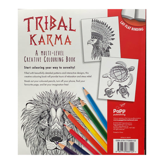 Tribal Karma Creative Colouring Book Adult
