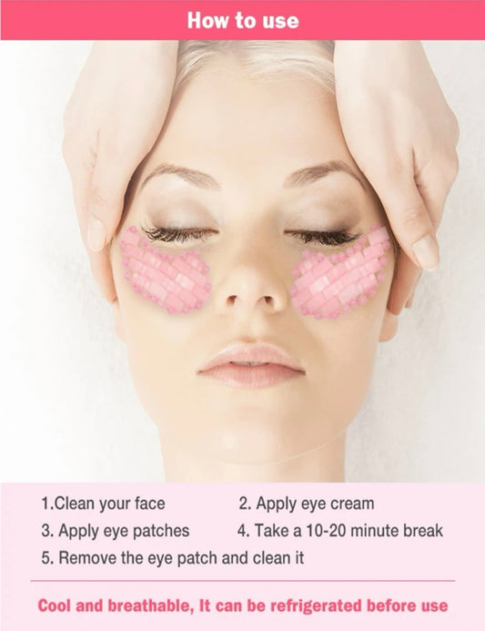 Natural Stone Rose Quartz Eye Mask