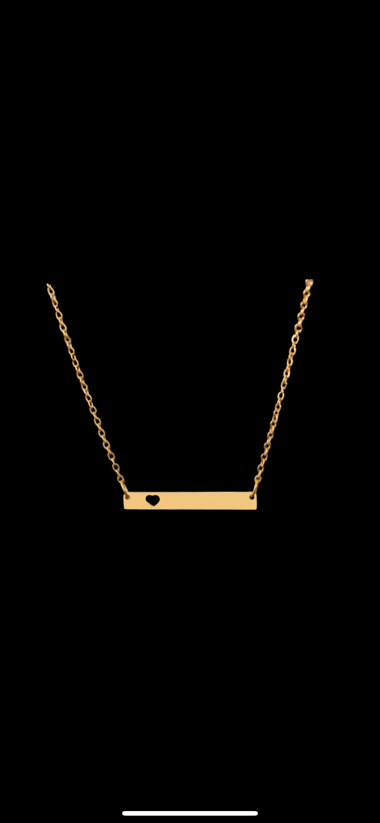 Bar of Love Stainless Steel Necklace