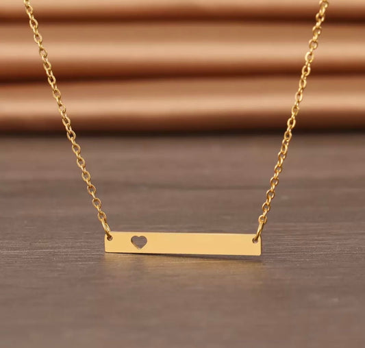 Bar of Love Stainless Steel Necklace